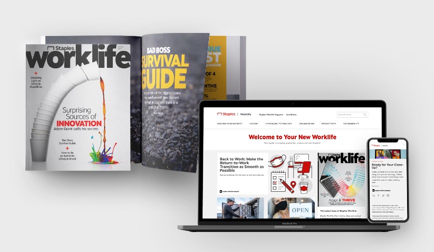 Staples Worklife magazine and content marketing