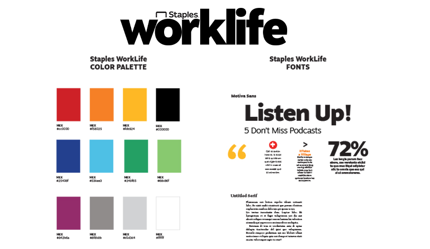 Staples Worklife content marketing program branding