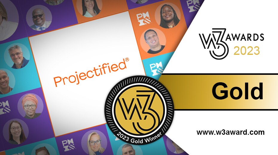 PMI projectified podcast won gold award w3