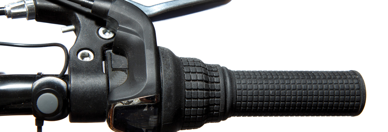close-up photo of a bicycle handle