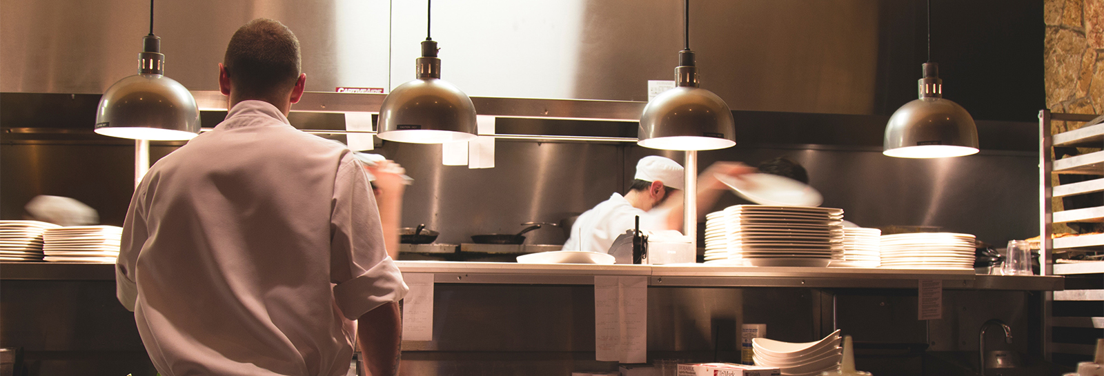 a busy restaurant kitchen