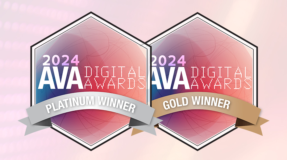 2024 AVA Awards logos for Platinum and Gold